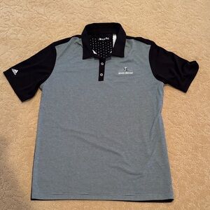 Adidas climachill striped golf polo shirt
